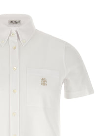 BRUNELLO CUCINELLI - BRUNELLO CUCINELLI - Logo embroidery shirt - Women’s Tops