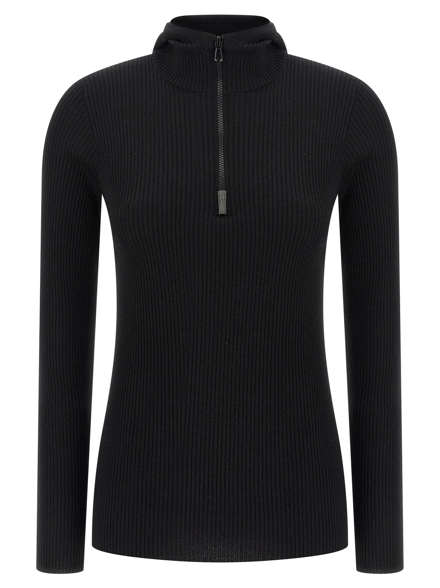 BRUNELLO CUCINELLI - BRUNELLO CUCINELLI - Monile hooded sweater - Women’s Knitwear