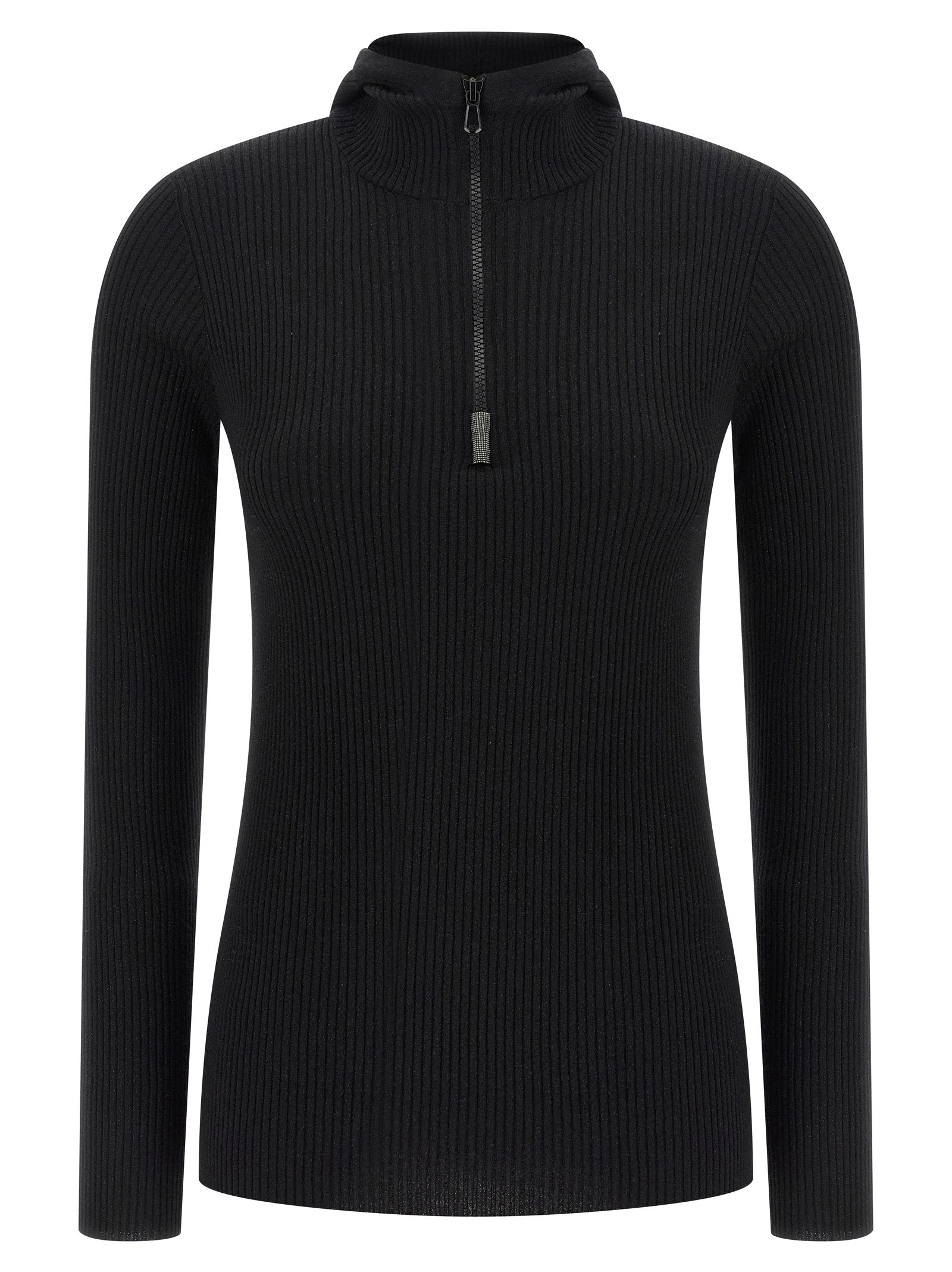 BRUNELLO CUCINELLI - BRUNELLO CUCINELLI - Monile hooded sweater - Women’s Knitwear