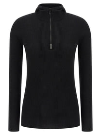 BRUNELLO CUCINELLI - BRUNELLO CUCINELLI - Monile hooded sweater - Women’s Knitwear