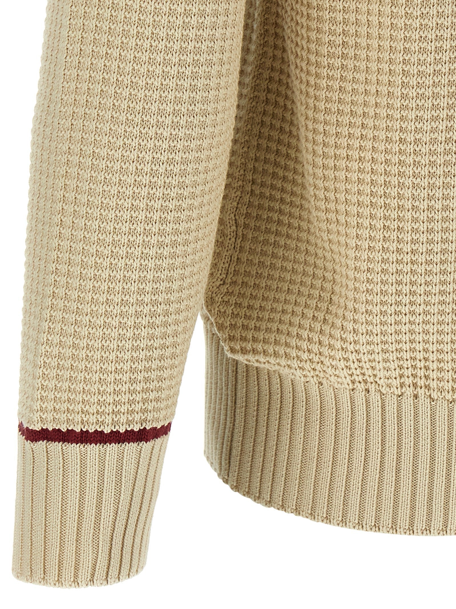 BRUNELLO CUCINELLI - BRUNELLO CUCINELLI - Waffle stitch cotton sweater - Men’s Knitwear