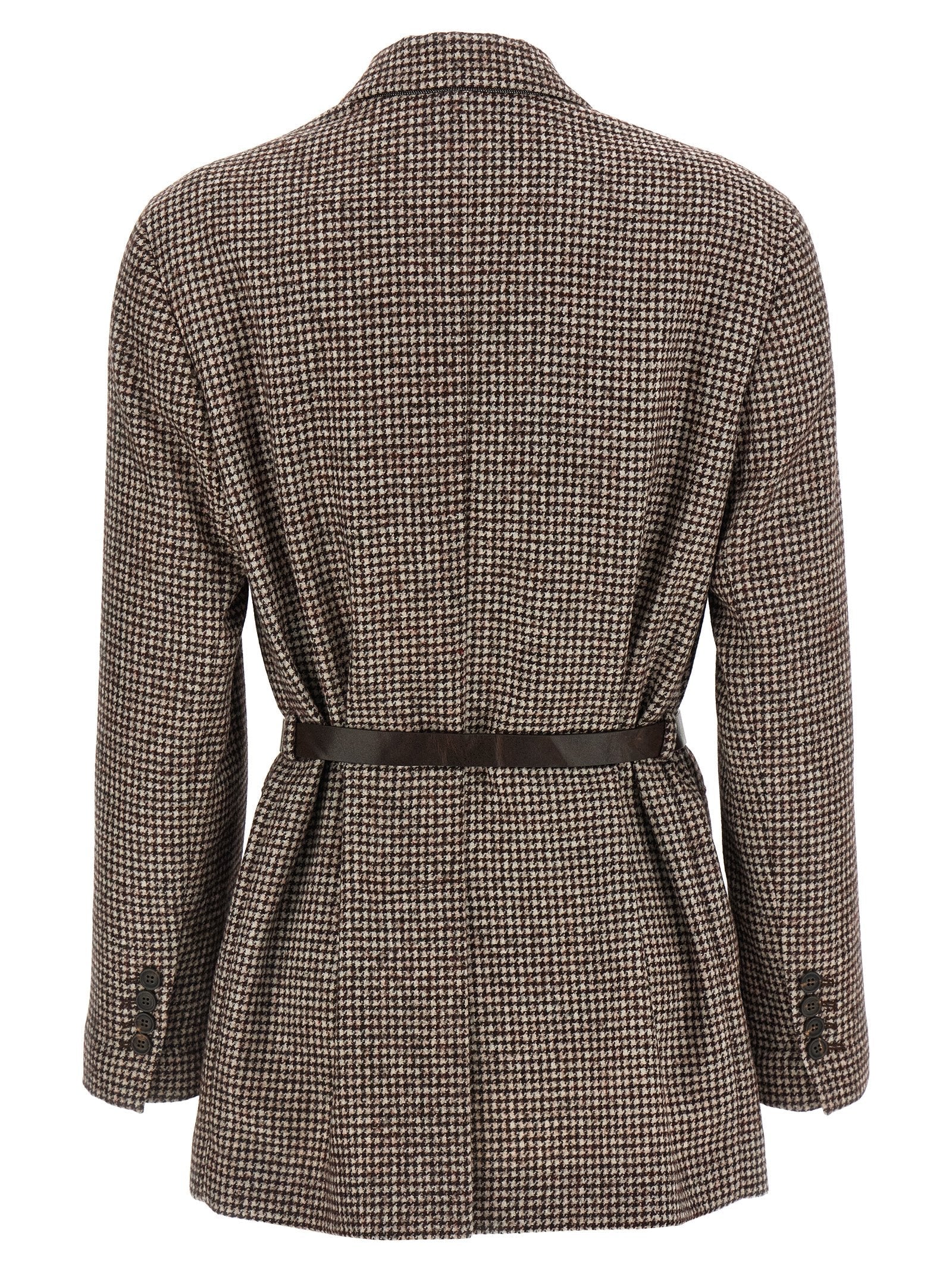BRUNELLO CUCINELLI - BRUNELLO CUCINELLI - Houndstooth blazer - Women’s Clothing