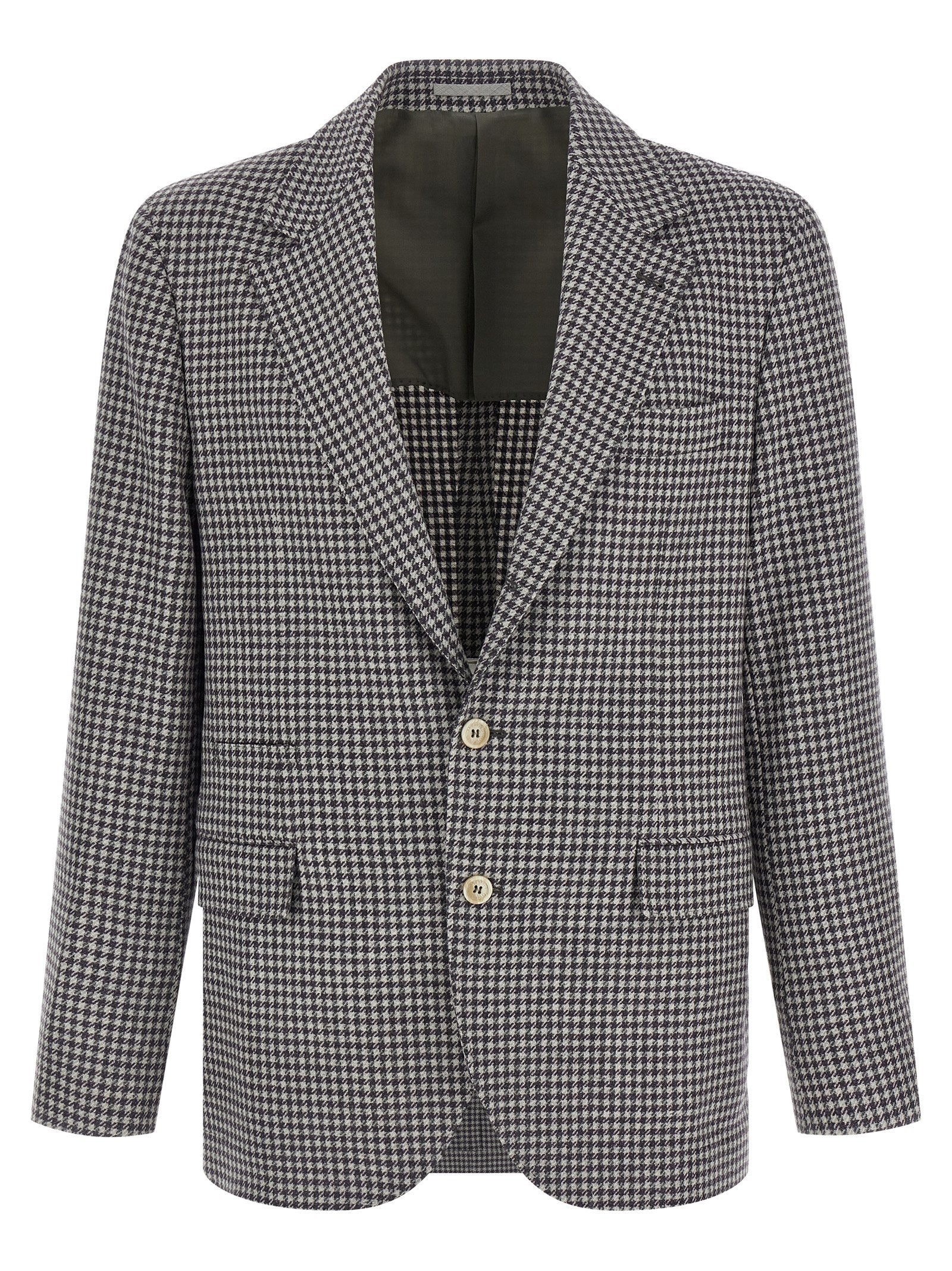 BRUNELLO CUCINELLI - BRUNELLO CUCINELLI - Houndstooth blazer - Men’s Clothing