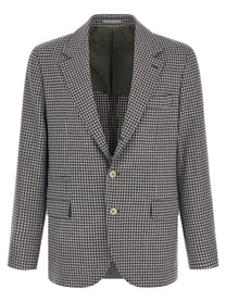 BRUNELLO CUCINELLI - BRUNELLO CUCINELLI - Houndstooth blazer - Men’s Clothing
