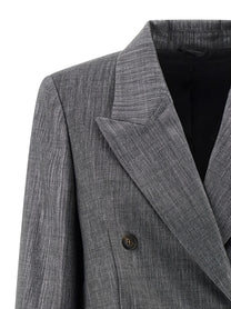 BRUNELLO CUCINELLI - BRUNELLO CUCINELLI - Blazer twill Sparkling - Women’s Clothing