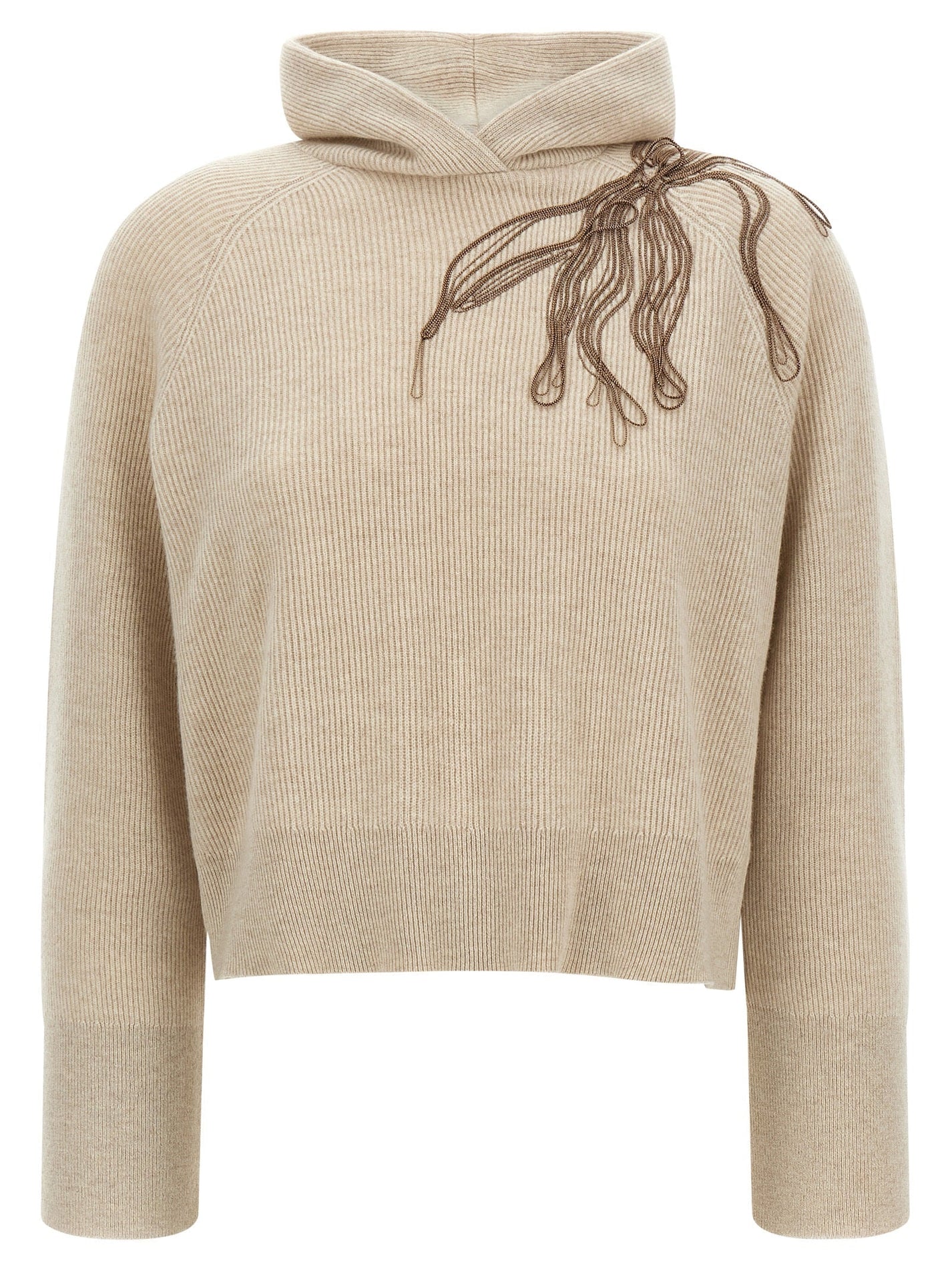 BRUNELLO CUCINELLI - BRUNELLO CUCINELLI - ’Shiny Flower Embroidery’ sweater - Women’s Knitwear