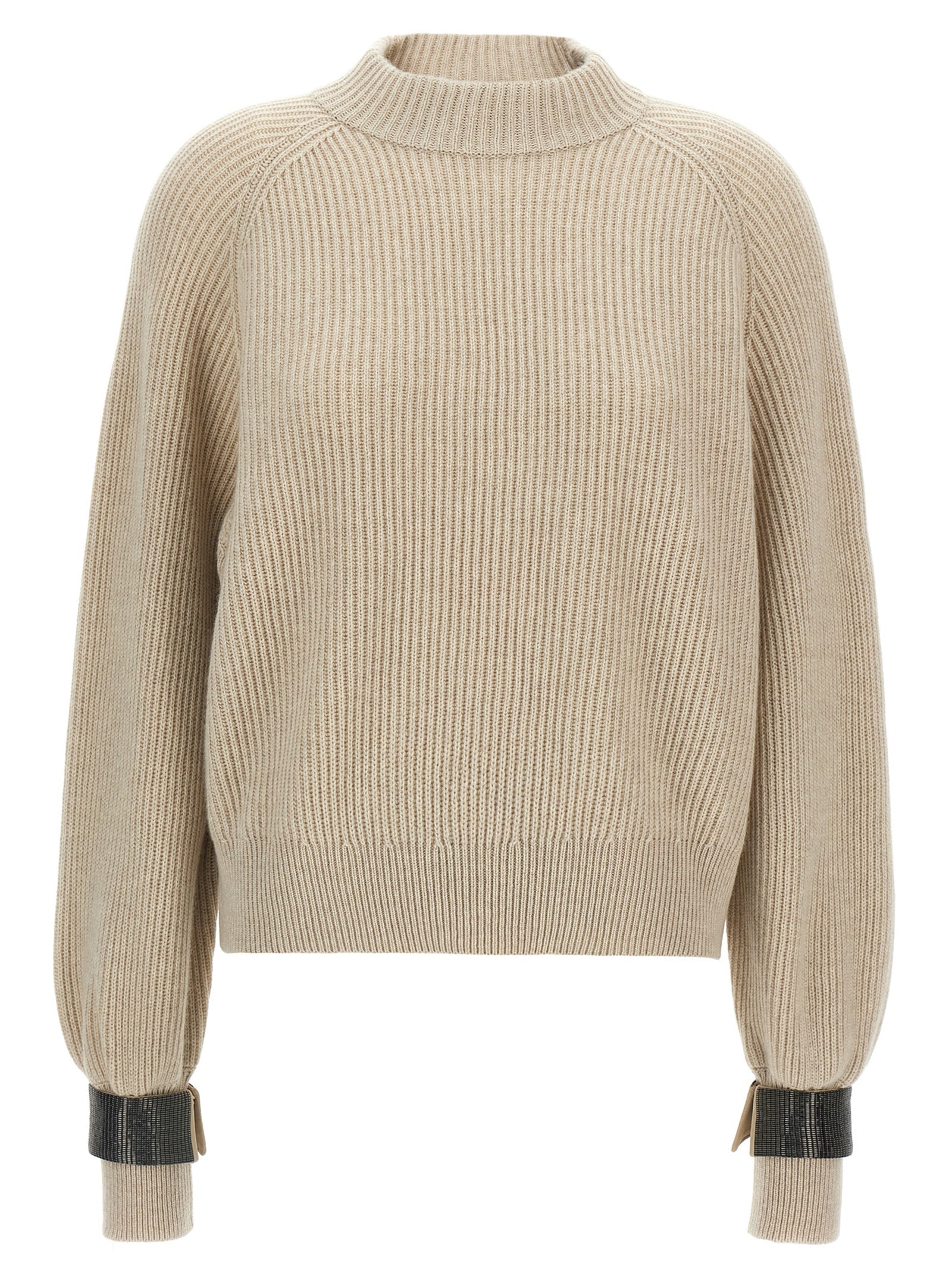 BRUNELLO CUCINELLI - BRUNELLO CUCINELLI - Monile cuffs sweater - Women’s Knitwear