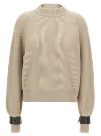 BRUNELLO CUCINELLI - BRUNELLO CUCINELLI - Monile cuffs sweater - Women’s Knitwear