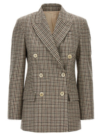 BRUNELLO CUCINELLI - BRUNELLO CUCINELLI - Blazer check Monile - Women’s Clothing