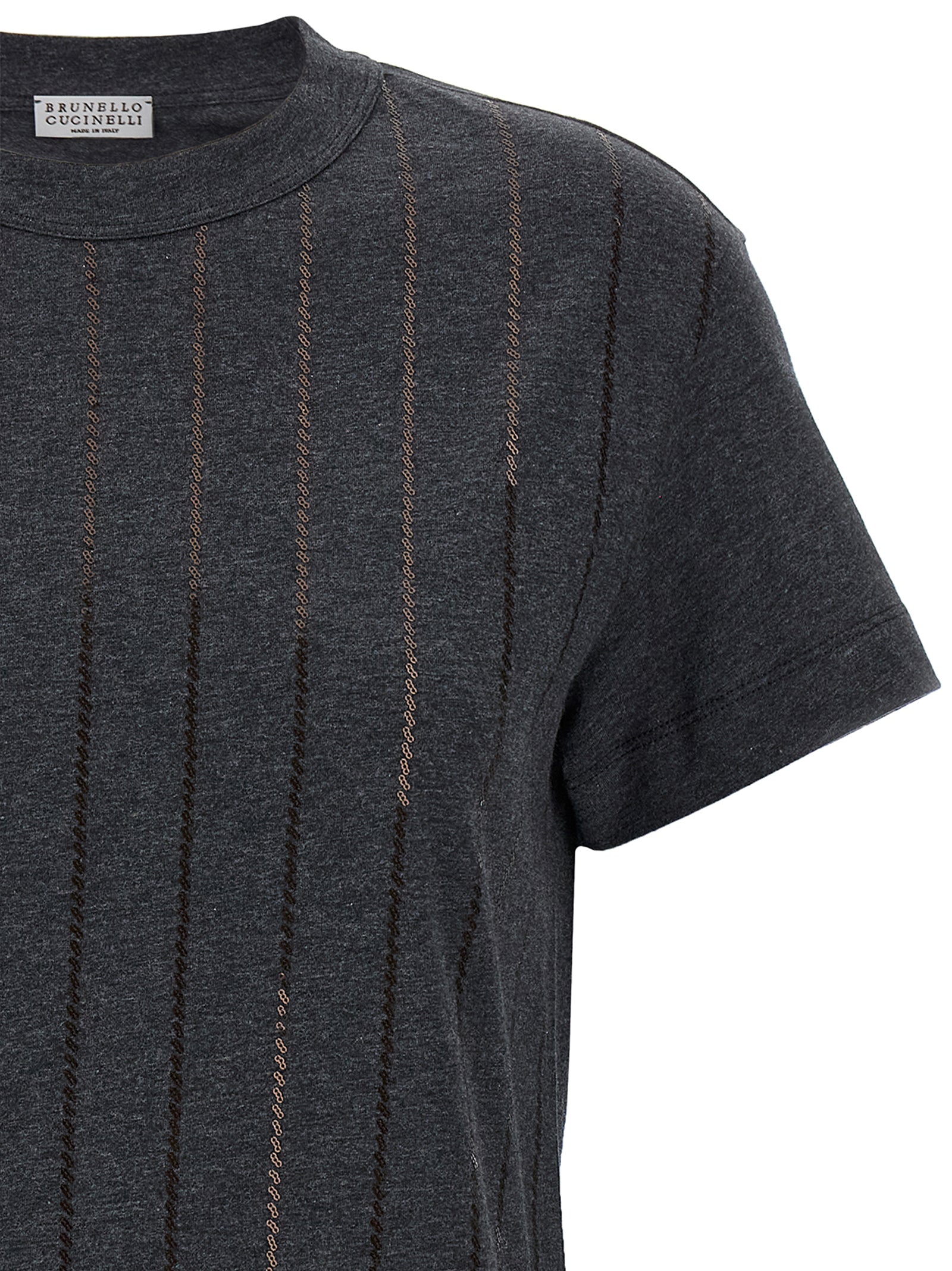 BRUNELLO CUCINELLI - BRUNELLO CUCINELLI - Micro sequin t-shirt - Women’s Tops