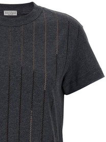 BRUNELLO CUCINELLI - BRUNELLO CUCINELLI - Micro sequin t-shirt - Women’s Tops