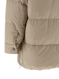 BRUNELLO CUCINELLI - BRUNELLO CUCINELLI - Knitted neck down jacket - Women’s Outerwear