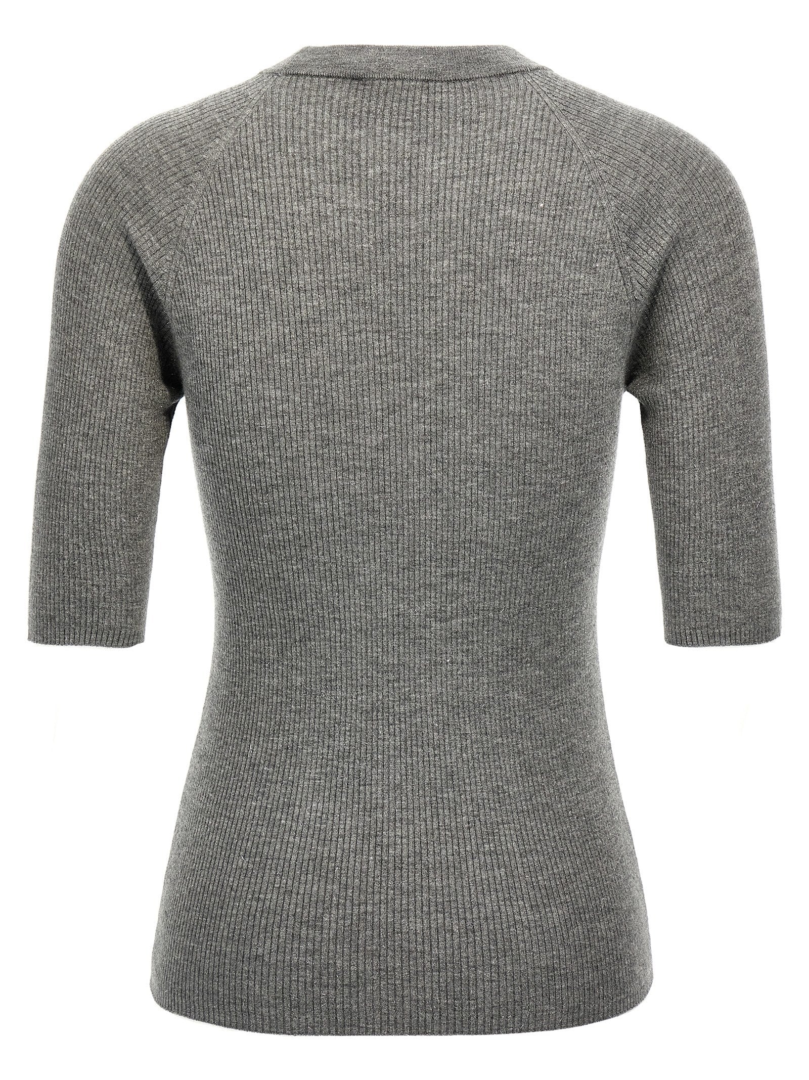 BRUNELLO CUCINELLI - BRUNELLO CUCINELLI - Lurex ribbed sweater - Women’s Knitwear