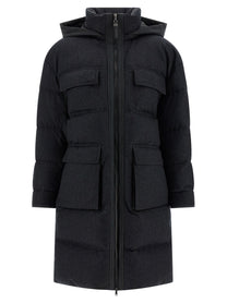 BRUNELLO CUCINELLI - BRUNELLO CUCINELLI - ’Shiny Zipper Pull’ long down jacket - Women’s Outerwear