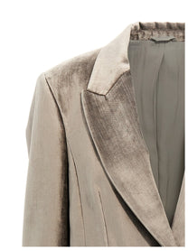 BRUNELLO CUCINELLI - BRUNELLO CUCINELLI - Single-breasted chenille blazer - Women’s Clothing