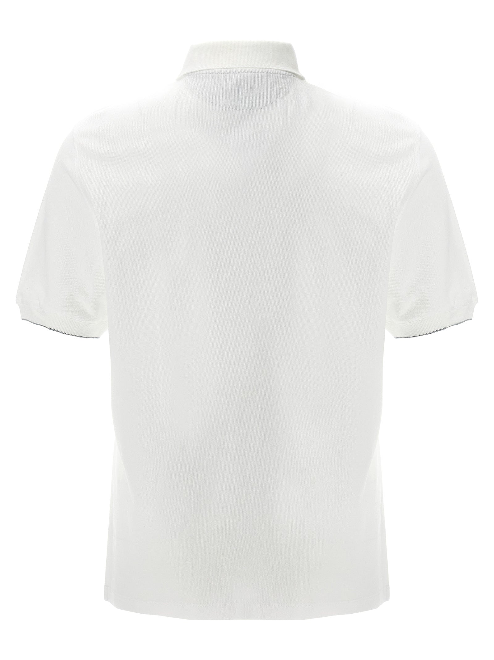 BRUNELLO CUCINELLI - BRUNELLO CUCINELLI - Logo piqué polo shirt - Men’s Tops