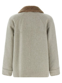 BRUNELLO CUCINELLI - BRUNELLO CUCINELLI - Sheepskin insert jacket - Women’s Outerwear