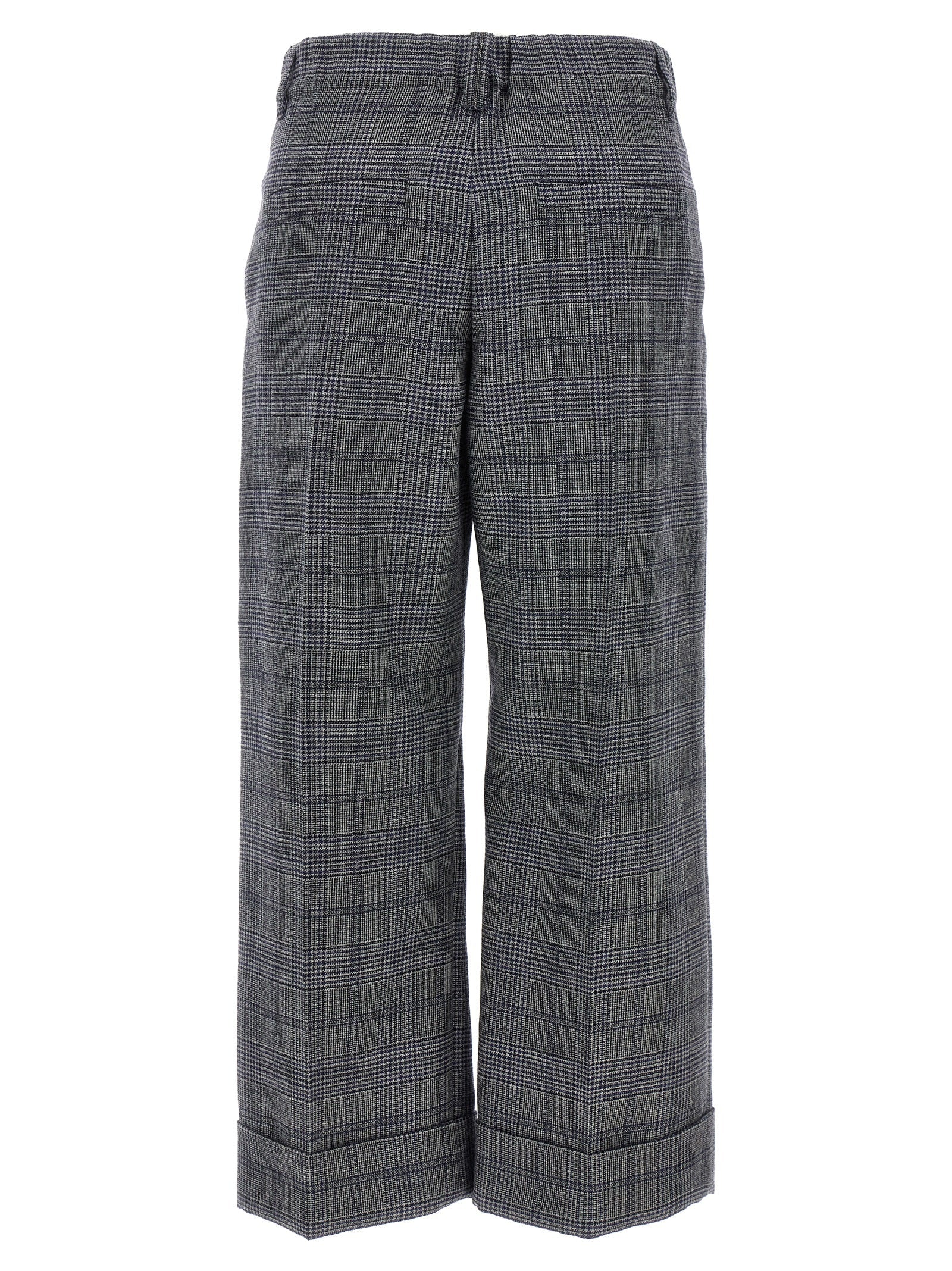 BRUNELLO CUCINELLI - BRUNELLO CUCINELLI - Pied de poule wool pants - Women’s Pants