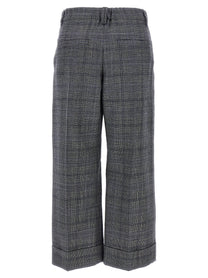 BRUNELLO CUCINELLI - BRUNELLO CUCINELLI - Pied de poule wool pants - Women’s Pants