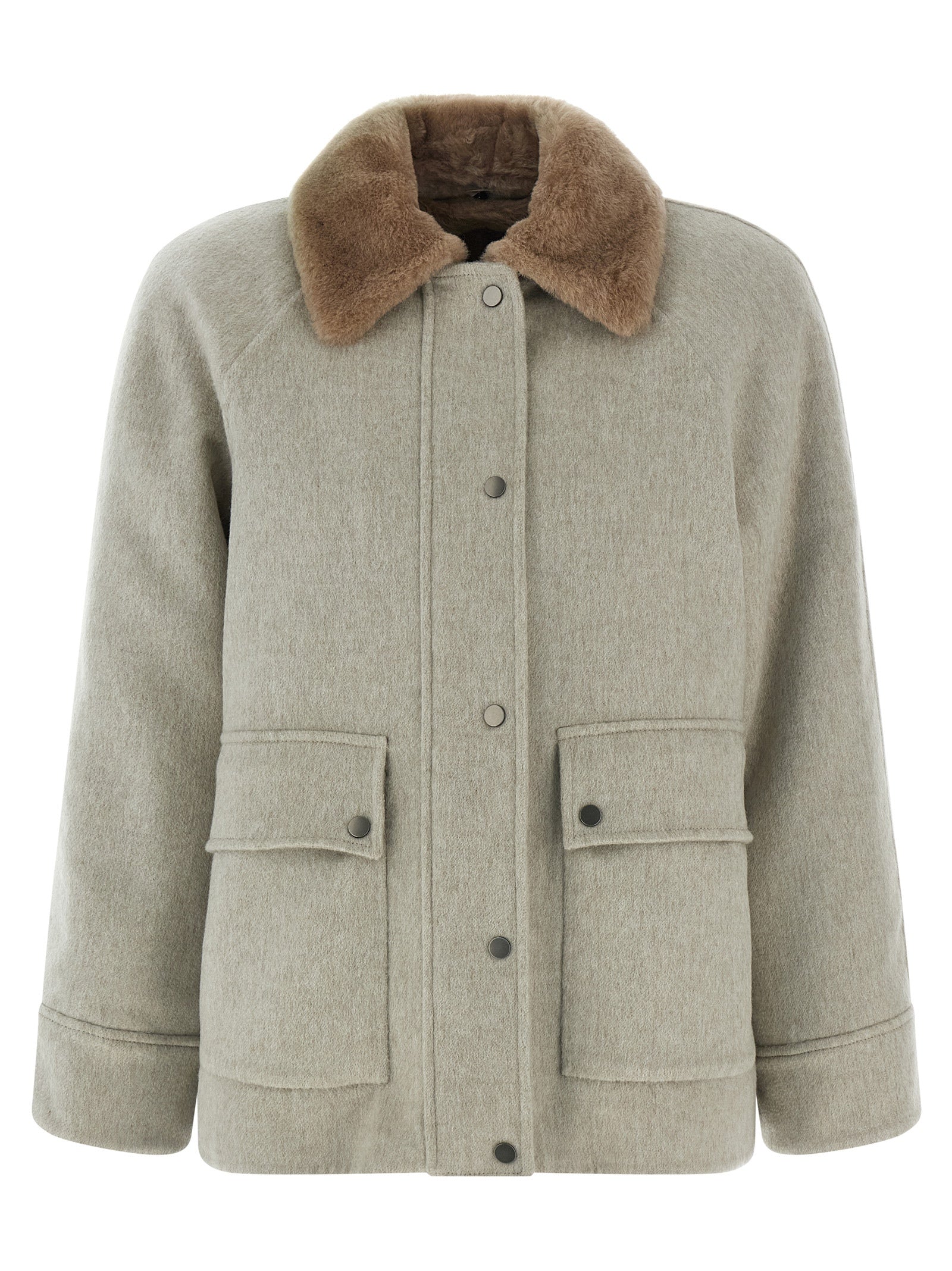 BRUNELLO CUCINELLI - BRUNELLO CUCINELLI - Sheepskin insert jacket - Women’s Outerwear