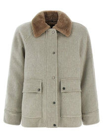 BRUNELLO CUCINELLI - BRUNELLO CUCINELLI - Sheepskin insert jacket - Women’s Outerwear