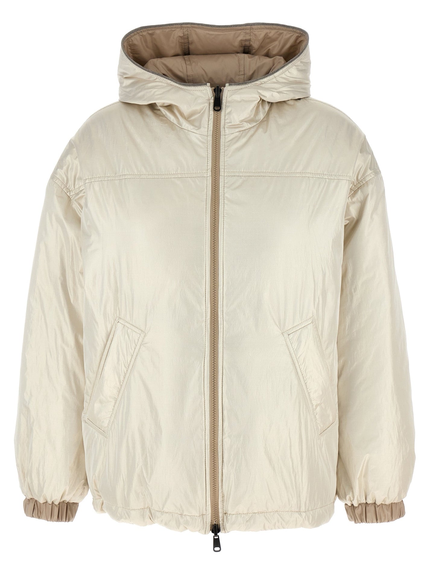 BRUNELLO CUCINELLI - BRUNELLO CUCINELLI - Laminated reversible down jacket - Women’s Outerwear