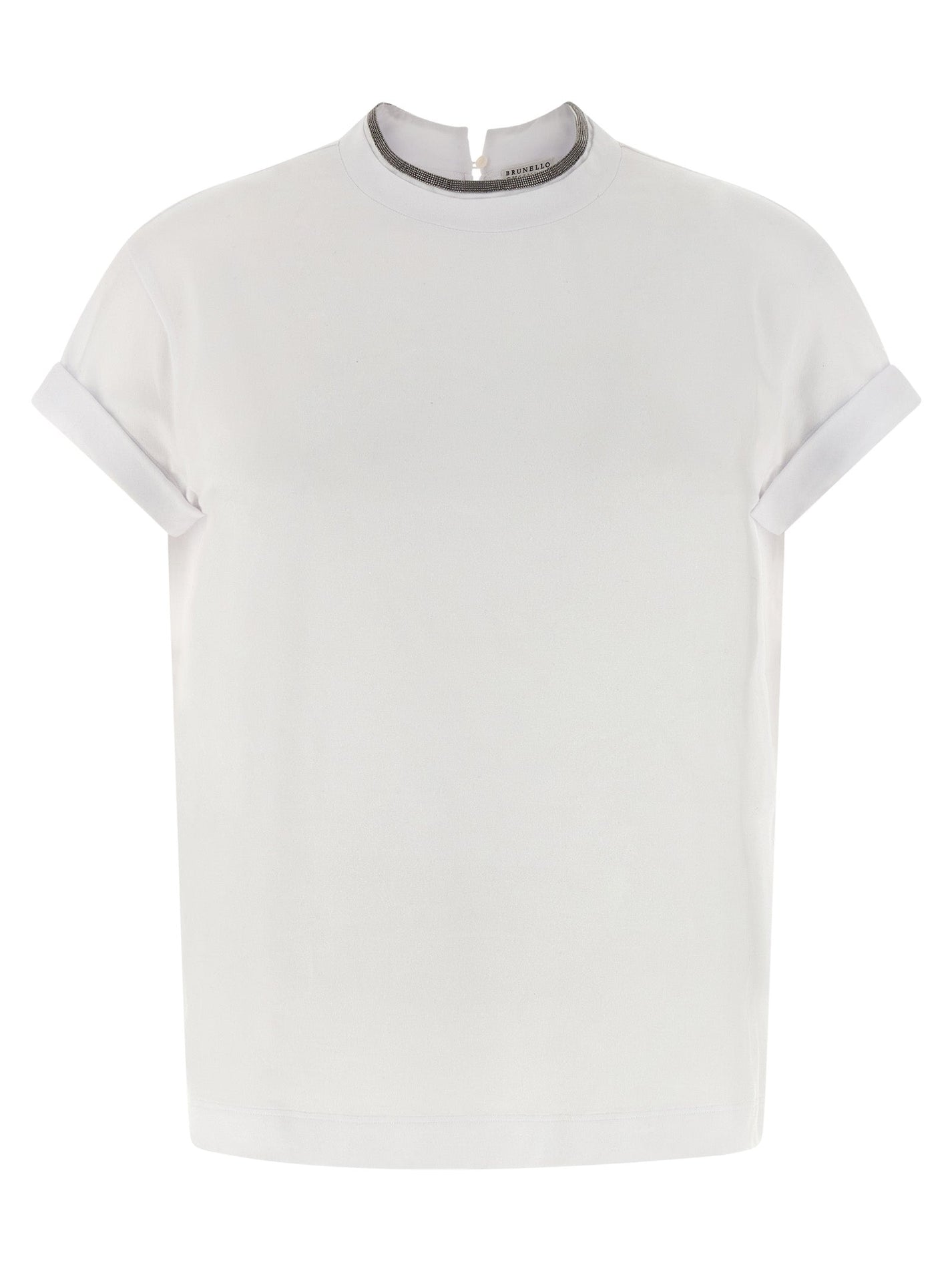 BRUNELLO CUCINELLI - BRUNELLO CUCINELLI - ‘Monile’ jersey T-shirt - Women’s Tops
