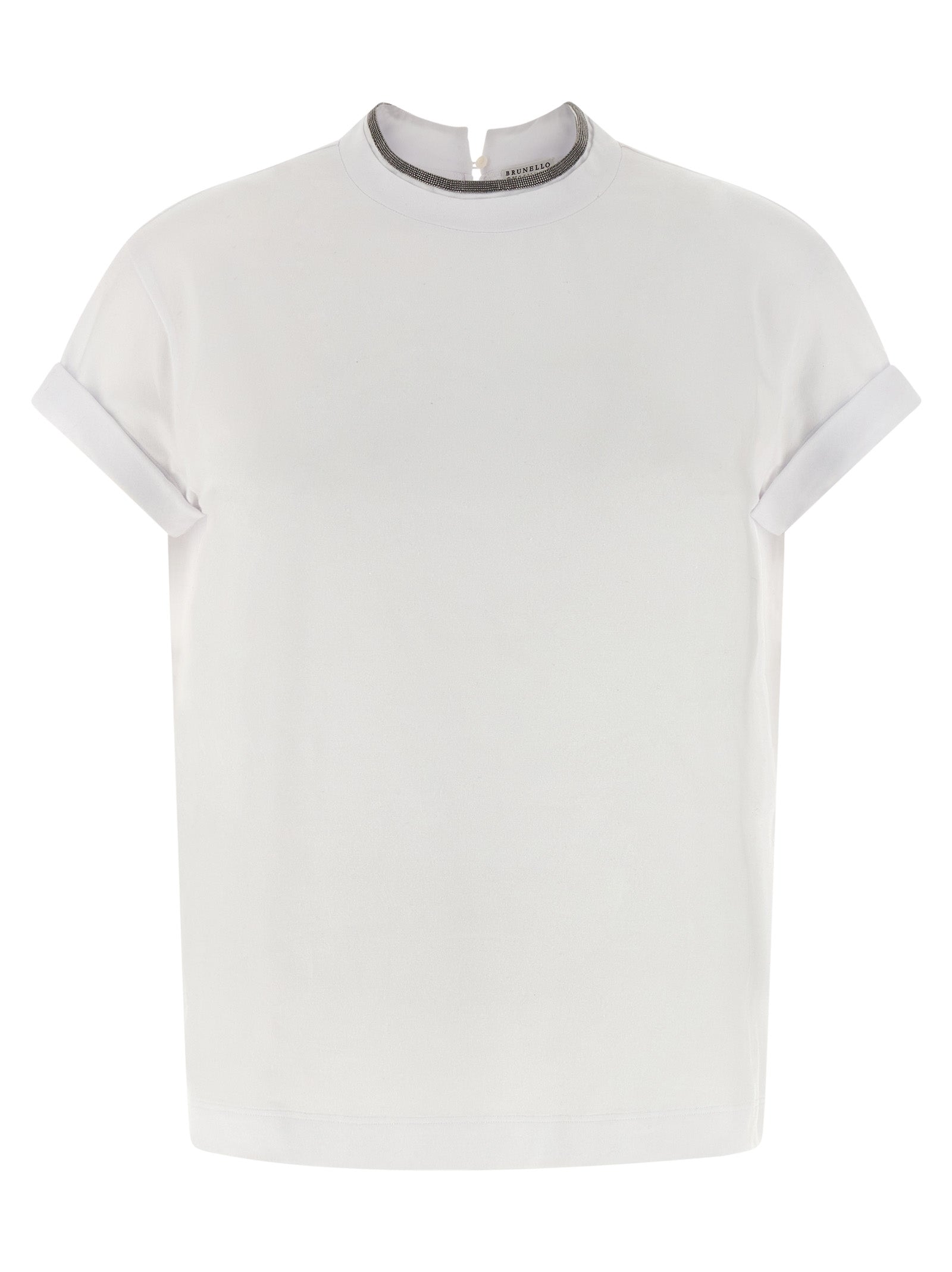 BRUNELLO CUCINELLI - BRUNELLO CUCINELLI - ‘Monile’ jersey T-shirt - Women’s Tops