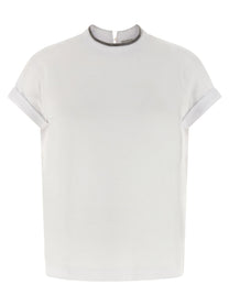 BRUNELLO CUCINELLI - BRUNELLO CUCINELLI - ‘Monile’ jersey T-shirt - Women’s Tops