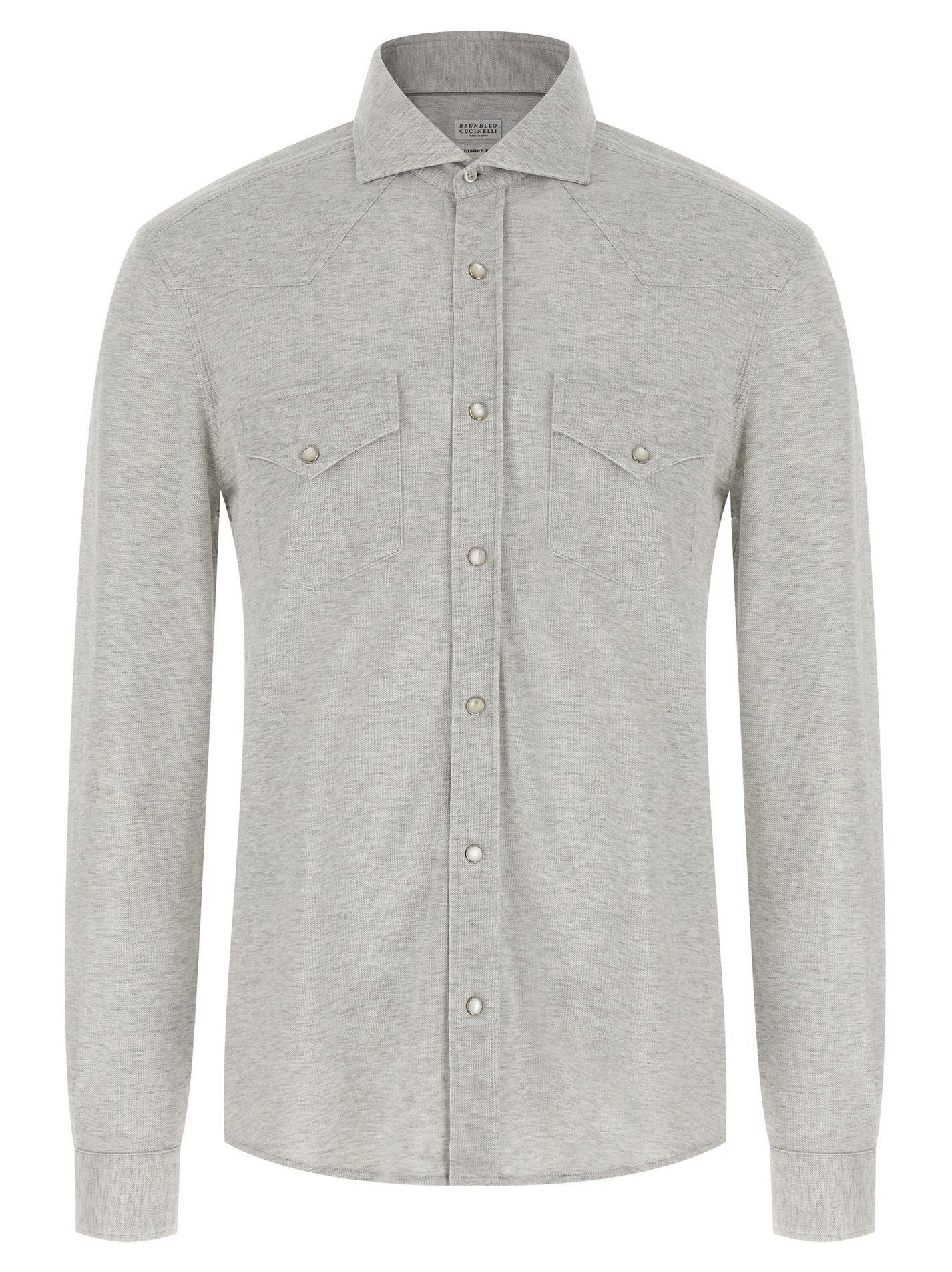 BRUNELLO CUCINELLI - BRUNELLO CUCINELLI - Piqué cotton shirt - Men’s Tops