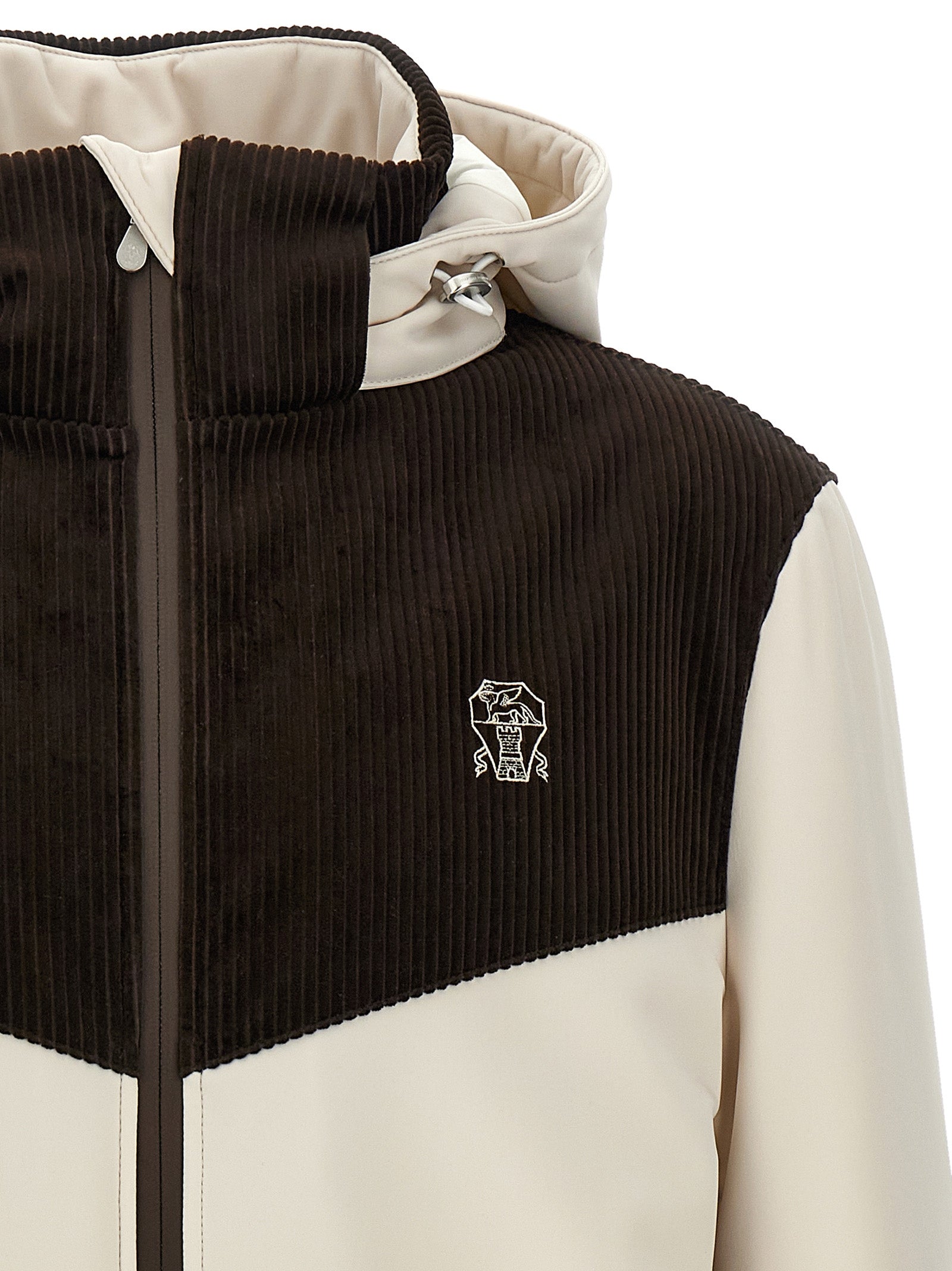 BRUNELLO CUCINELLI - BRUNELLO CUCINELLI - Corduroy insert ski jacket - Men’s Outerwear