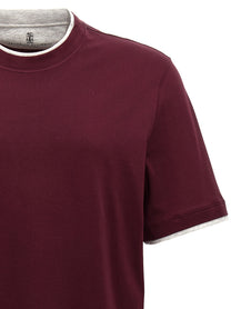 BRUNELLO CUCINELLI - BRUNELLO CUCINELLI - Double layer t-shirt - Men’s Tops