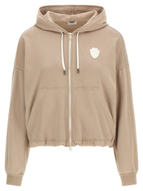 BRUNELLO CUCINELLI - BRUNELLO CUCINELLI - Heraldic coat of arms hoodie - Women’s Sweatshirts