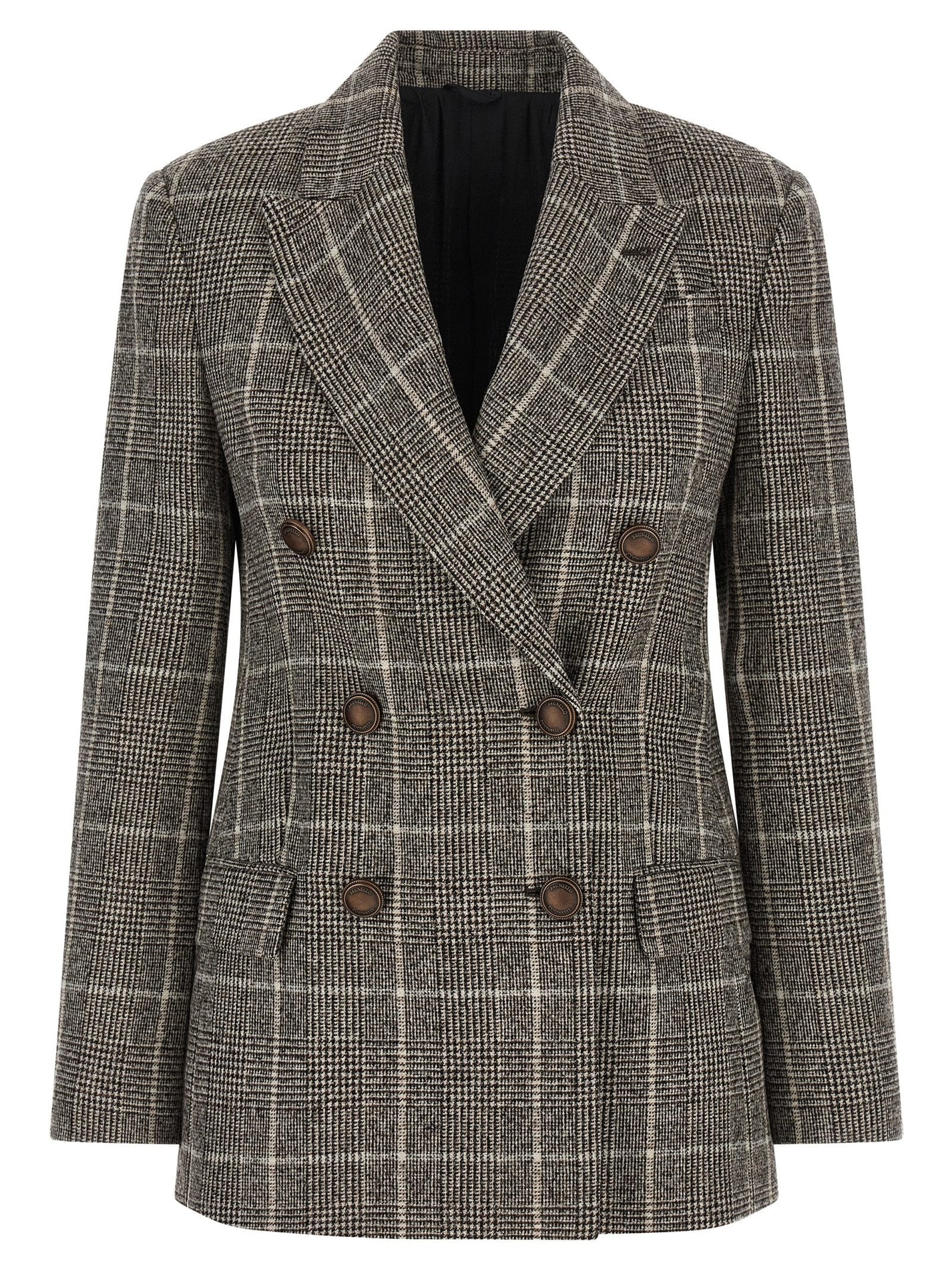 BRUNELLO CUCINELLI - BRUNELLO CUCINELLI - Prince of Wales blazer - Women’s Clothing