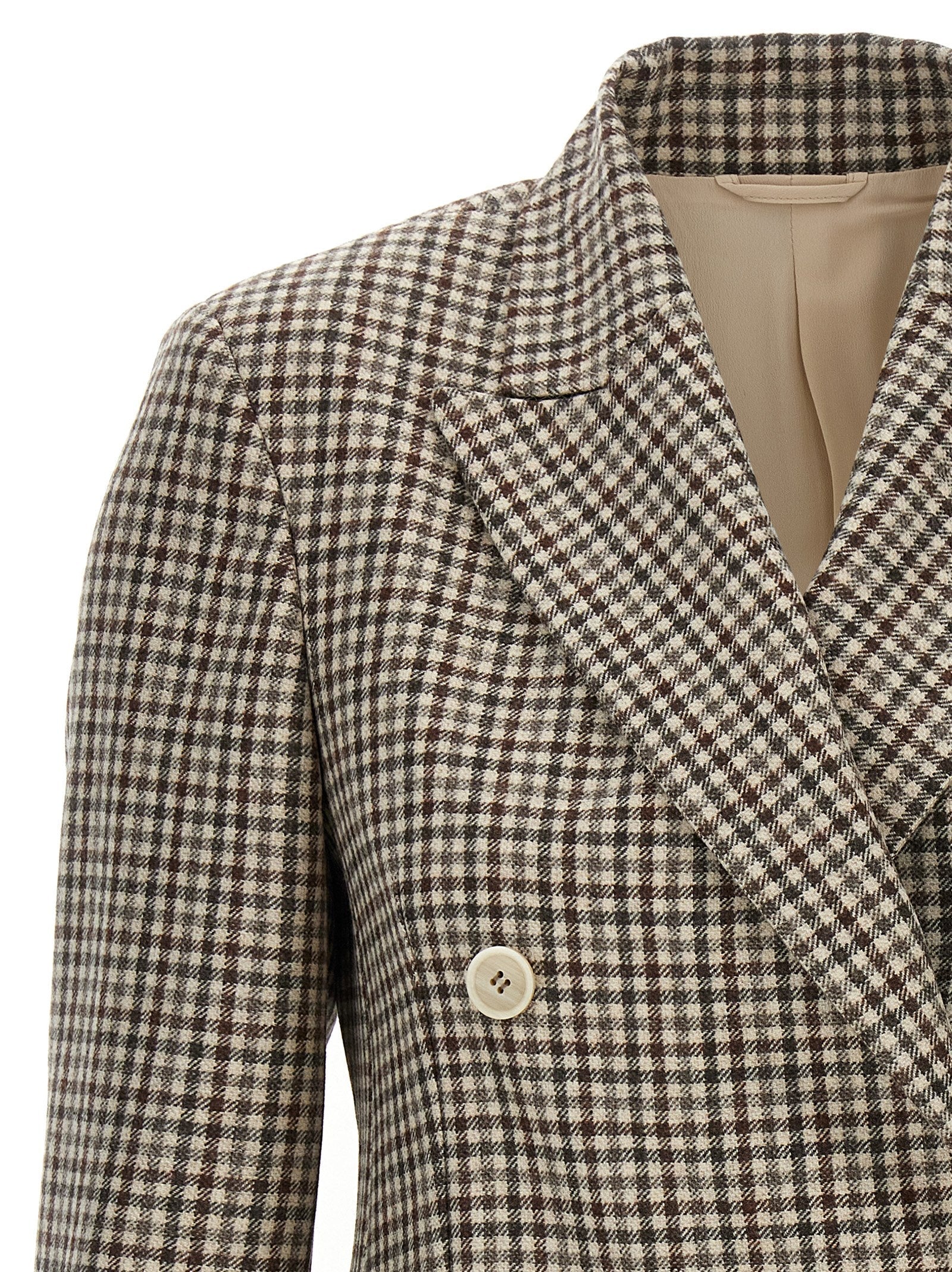 BRUNELLO CUCINELLI - BRUNELLO CUCINELLI - Blazer check Monile - Women’s Clothing