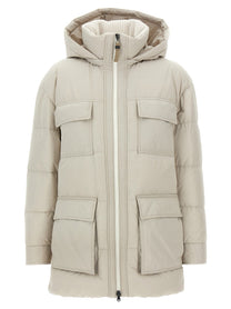 BRUNELLO CUCINELLI - BRUNELLO CUCINELLI - Knitted neck down jacket - Women’s Outerwear