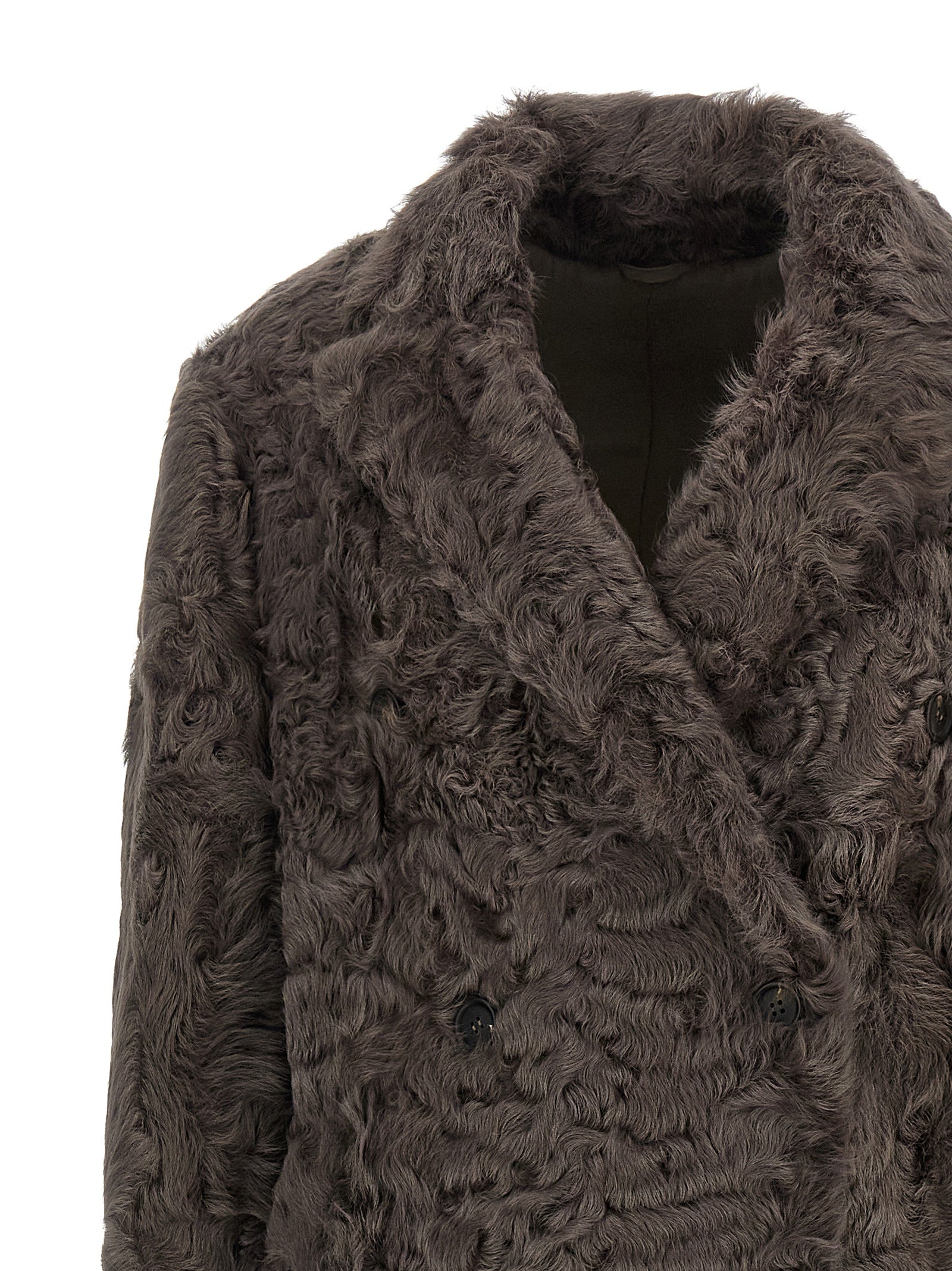BRUNELLO CUCINELLI - BRUNELLO CUCINELLI - Wavy shearling coat - Women’s Outerwear
