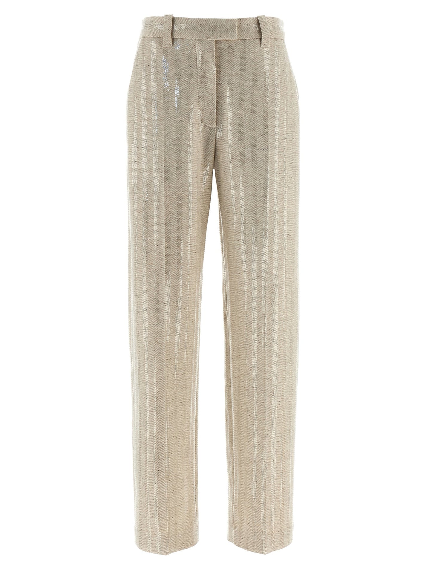 BRUNELLO CUCINELLI - BRUNELLO CUCINELLI - Herringbone pants - Women’s Pants