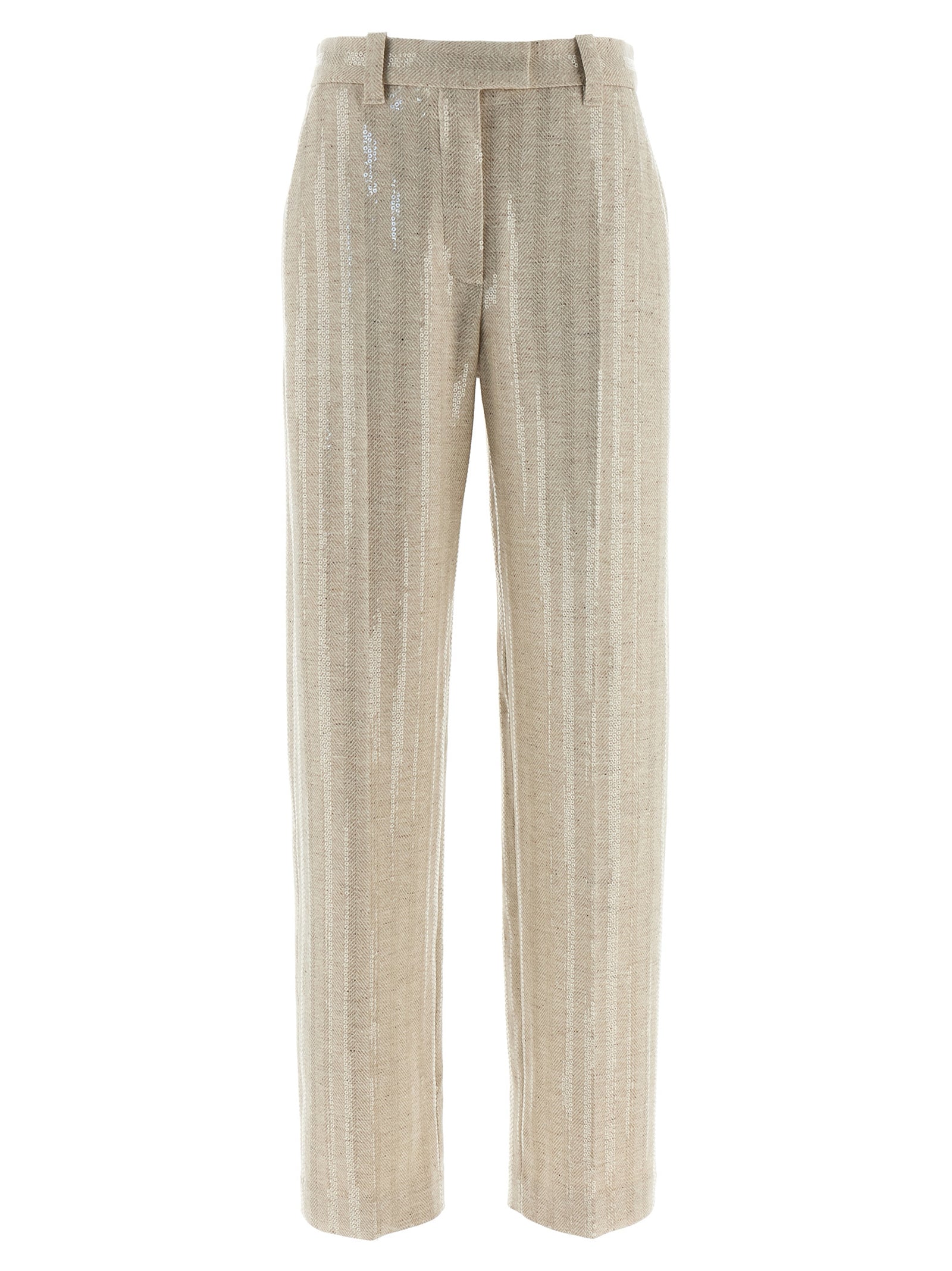 BRUNELLO CUCINELLI - BRUNELLO CUCINELLI - Herringbone pants - Women’s Pants