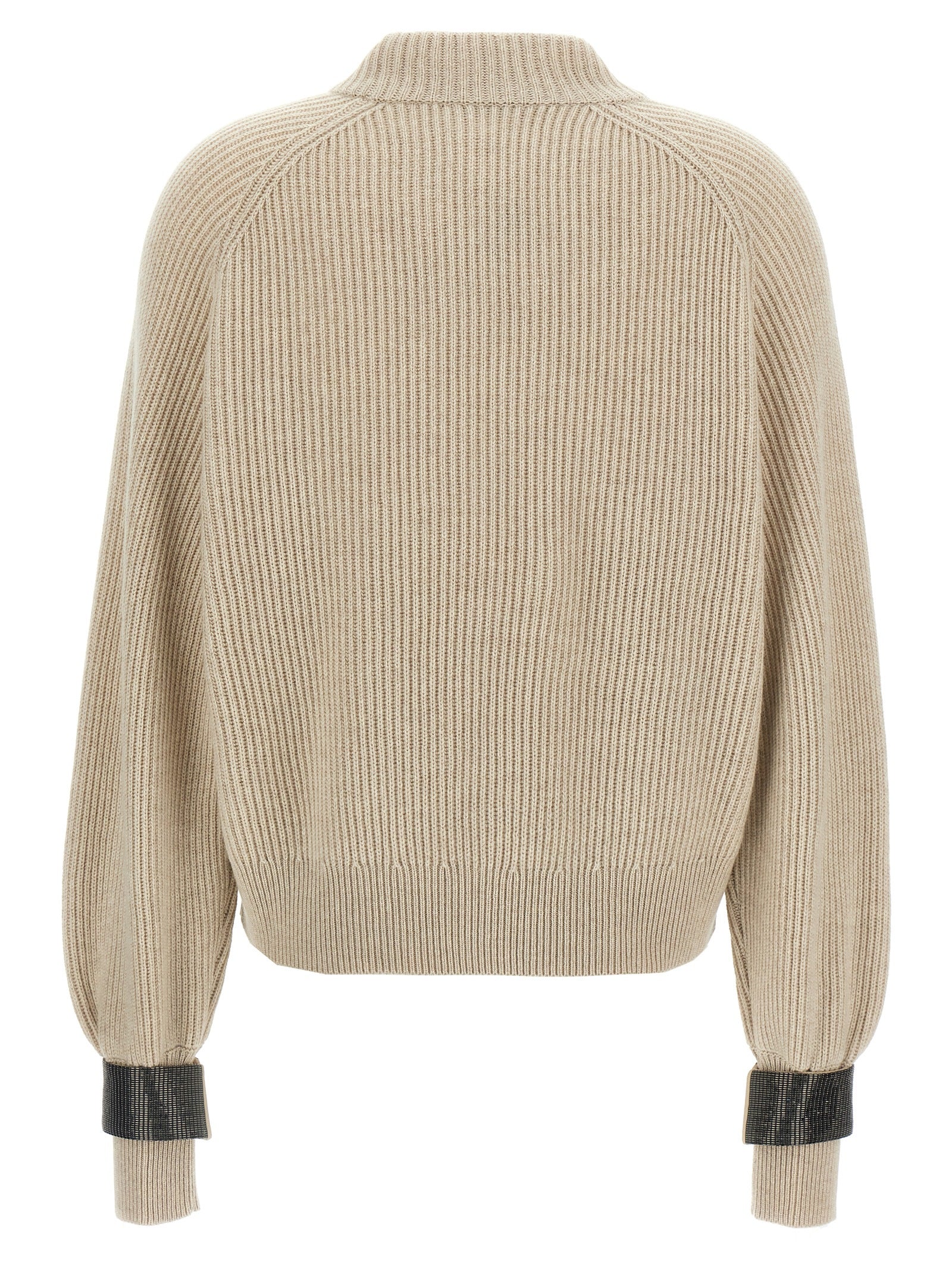 BRUNELLO CUCINELLI - BRUNELLO CUCINELLI - Monile cuffs sweater - Women’s Knitwear