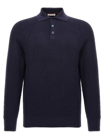 BRUNELLO CUCINELLI - BRUNELLO CUCINELLI - Ribbed polo shirt - Men’s Tops