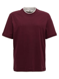 BRUNELLO CUCINELLI - BRUNELLO CUCINELLI - Double layer t-shirt - Men’s Tops