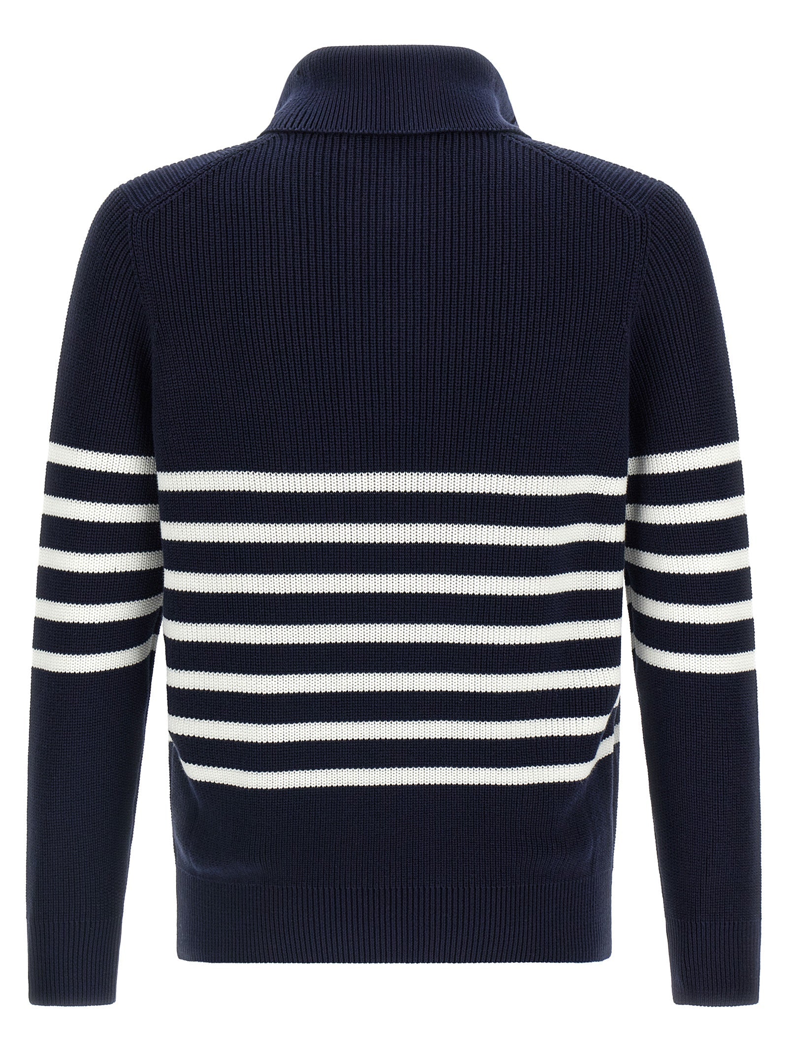 BRUNELLO CUCINELLI - BRUNELLO CUCINELLI - English half-ribbed sweater - Men’s Knitwear