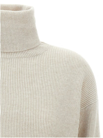 BRUNELLO CUCINELLI - BRUNELLO CUCINELLI - Ribbed turtleneck sweater - Women’s Knitwear