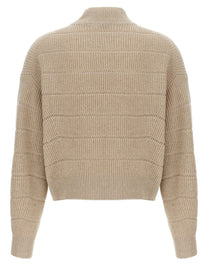 BRUNELLO CUCINELLI - BRUNELLO CUCINELLI - ’Rustic Dazzling Net’ cropped sweater - Women’s Knitwear