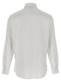 BRUNELLO CUCINELLI - BRUNELLO CUCINELLI - Striped canvas shirt - Men’s Tops