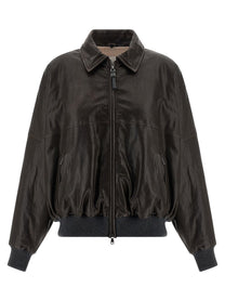 BRUNELLO CUCINELLI - BRUNELLO CUCINELLI - ’Aviator’ bomber jacket - Women’s Outerwear
