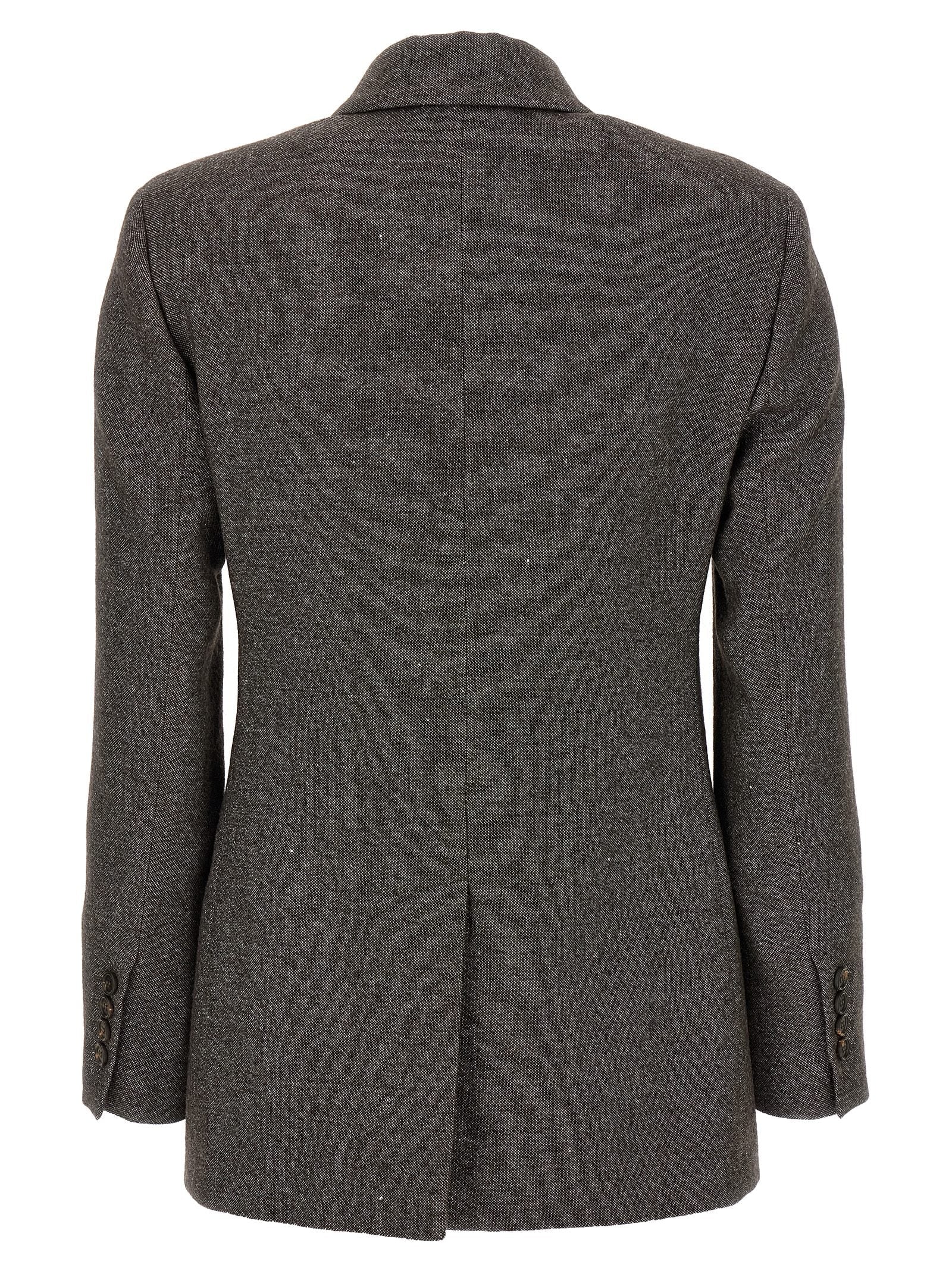 BRUNELLO CUCINELLI - BRUNELLO CUCINELLI - Blazer tweed Monile - Women’s Clothing