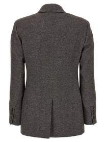 BRUNELLO CUCINELLI - BRUNELLO CUCINELLI - Blazer tweed Monile - Women’s Clothing