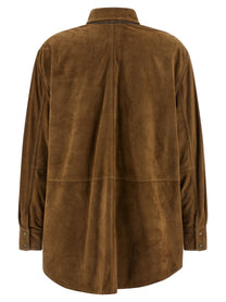 BRUNELLO CUCINELLI - BRUNELLO CUCINELLI - Suede shirt - Women’s Tops